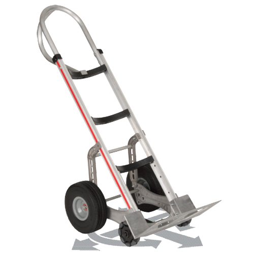 Self-Stabilizing Hand Truck, P-Handle Handle, Aluminum, 55'' Height, 500 lbs. Capacity Consource