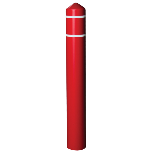 Enveloppe lisse pour butoir avec bandes r&eacute;fl&eacute;chissantes, 6" dia. x 56" l, Rouge Consource