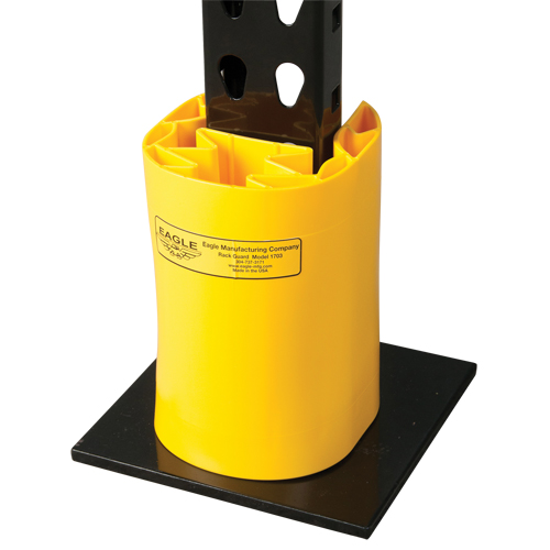 Butoir en poly pour rayonnage, 5" la x 6" lo x 8" h, Jaune Consource