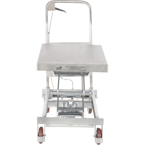 Manual Hydraulic Scissor Lift Table, 35-1/2" L x 20" W, Partial Stainless Steel, 800 lbs. Capacity Consource