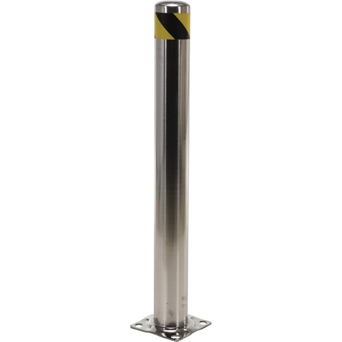 Butoir de s&eacute;curit&eacute;, Acier inoxydable, 42" h x 8" la, Argent Consource