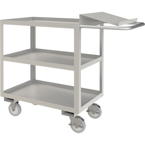 Industrial Grade Order Picking Cart, 39" H x 18-1/8" W x 45" D, 3 Shelves, 1200 lbs. Capacity Consource