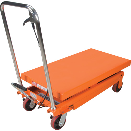 Hydraulic Scissor Lift Table, 35-3/4" L x 19-3/4" W, Steel, 770 lbs. Capacity Consource