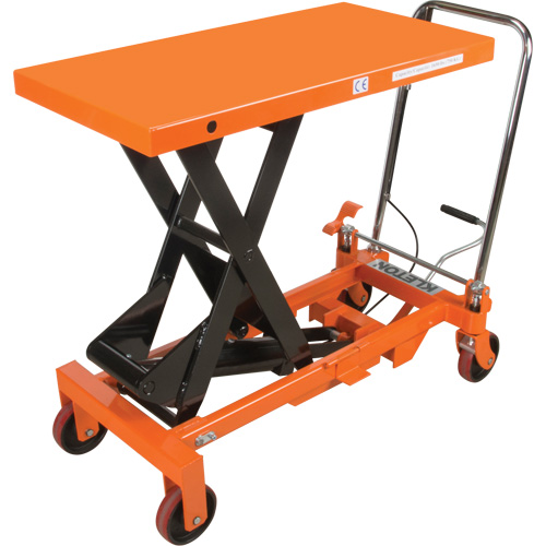 Table &eacute;l&eacute;vatrice &agrave; ciseaux hydraulique, 39-1/2" lo x 20" la, Acier, Capacit&eacute; 1650 lb Consource