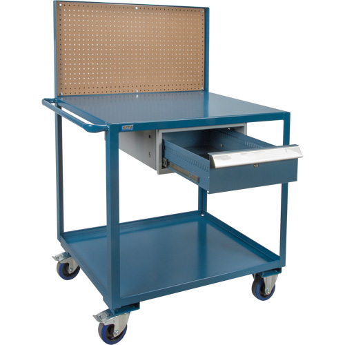 Chariot de service mobile, 2 Tiers, 24" la x 57" h x 40" p, Capacit&eacute; 1200 lb Consource