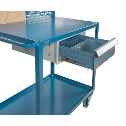 Mobile Service Cart, 2 Tiers, 24" W x 57" H x 40" D, 1200 lbs. Capacity Consource