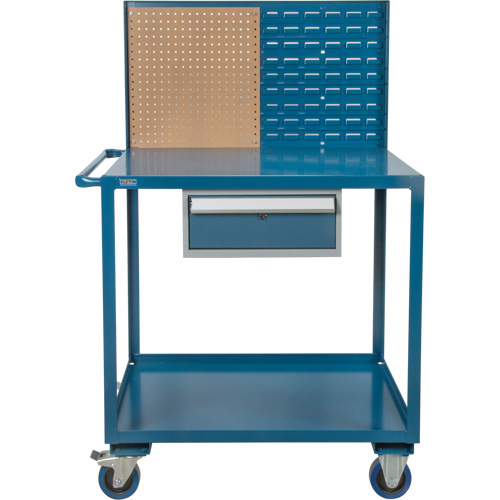 Mobile Service Cart, 2 Tiers, 24" W x 57" H x 40" D, 1200 lbs. Capacity Consource