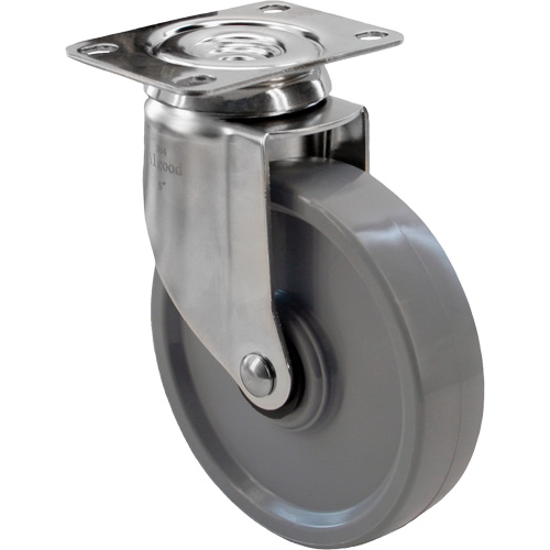 2309 Caster, Swivel, 5" (127 mm), Envirothane Grey, 350 lbs. (158.8 kg.) Consource