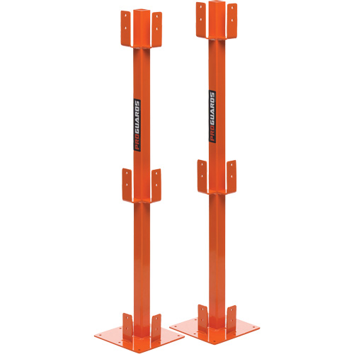 Poteaux temporaires ProGuards pour barri&egrave;re de s&eacute;curit&eacute;, 8" la x 39" h, Orange Consource