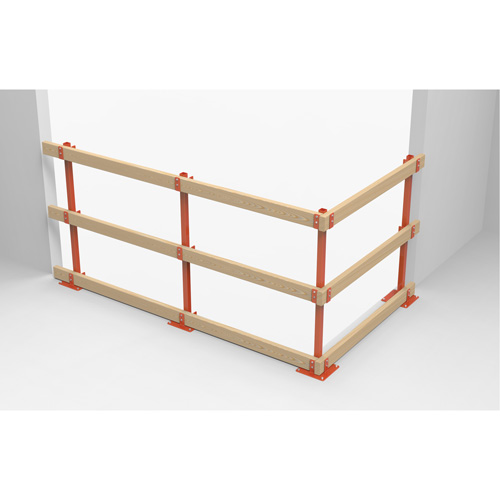 Poteaux temporaires ProGuards pour barri&egrave;re de s&eacute;curit&eacute;, 8" la x 39" h, Orange Consource