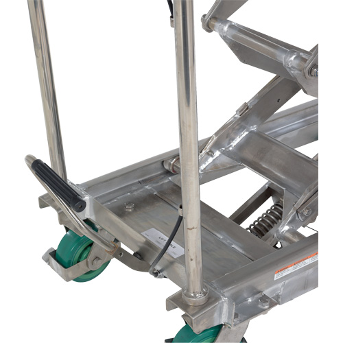 Table &eacute;l&eacute;vatrice hydraulique manuelle &agrave; ciseaux, 36-1/4" lo x 19-3/8" la, Acier inoxydable, Capacit&eacute; 600 lb Consource