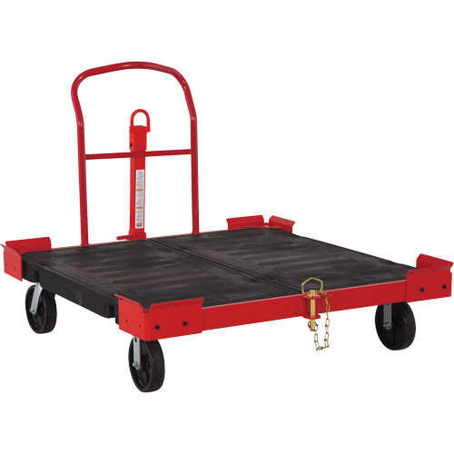 Chariot remorquable pour palettes, 54-1/2" lo x 51" la, 2500 lb cap, Roues Polyol&eacute;fine Consource