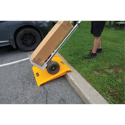 Portable Poly Hand Truck Curb Ramp, 1000 lbs. Capacity, 27" W x 27" L Consource