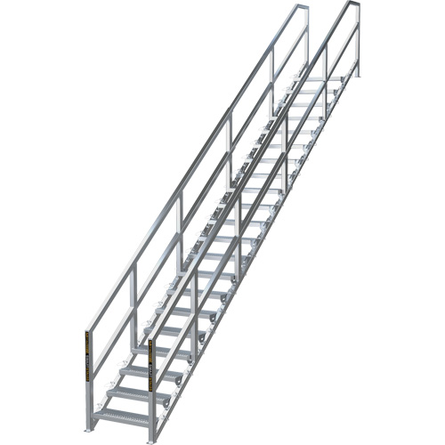 SmartStairs 17-21 Steps Modular Construction Stair System, 157-1/2" H Consource