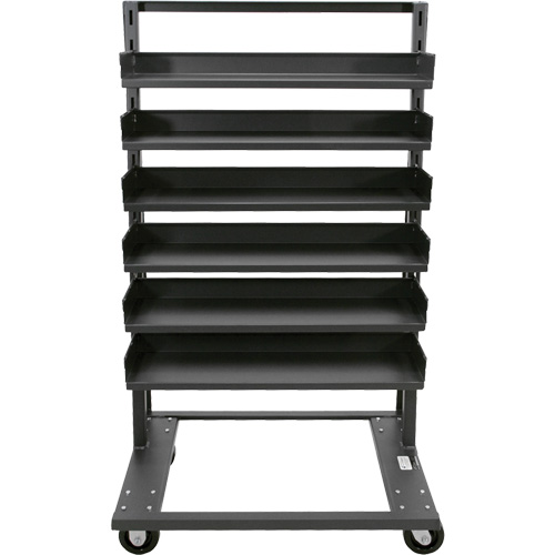 Single-Sided Heavy Duty A-Frame Cart with 6 Trays, 38" x 25" x 63", 2500 lbs. Capacity Consource