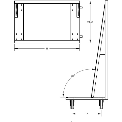 Single-Sided Heavy Duty A-Frame Cart with 6 Trays, 38" x 25" x 63", 2500 lbs. Capacity Consource