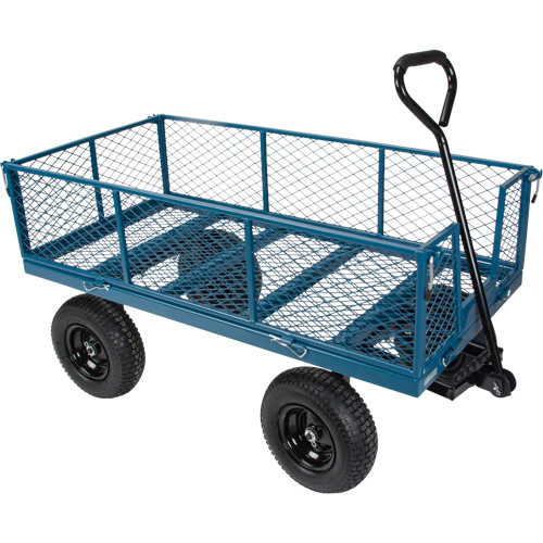 Wagon avec c&ocirc;t&eacute;s rabattables, 24" la x 48" la x Capacit&eacute; 800 lb Consource