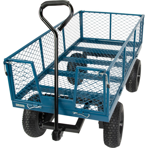 Wagon avec c&ocirc;t&eacute;s rabattables, 24" la x 48" la x Capacit&eacute; 800 lb Consource