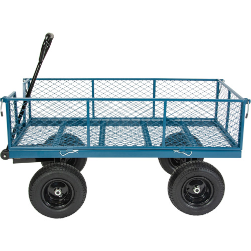 Wagon avec c&ocirc;t&eacute;s rabattables, 24" la x 48" la x Capacit&eacute; 800 lb Consource