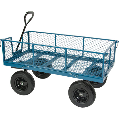 Wagon avec c&ocirc;t&eacute;s rabattables, 24" la x 48" la x Capacit&eacute; 800 lb Consource