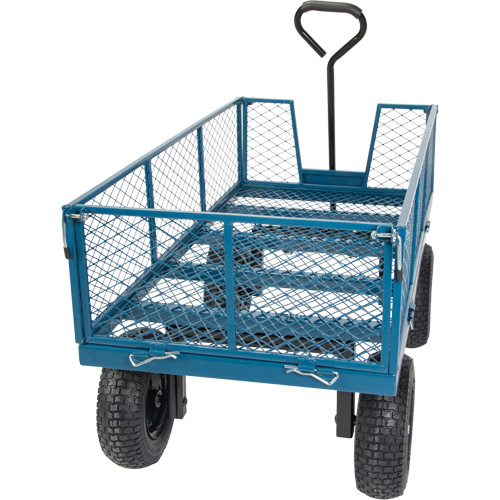Wagon avec c&ocirc;t&eacute;s rabattables, 24" la x 48" la x Capacit&eacute; 800 lb Consource