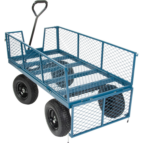 Wagon avec c&ocirc;t&eacute;s rabattables, 24" la x 48" la x Capacit&eacute; 800 lb Consource