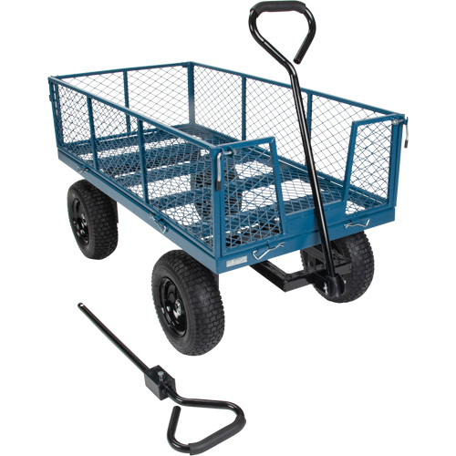 Wagon avec c&ocirc;t&eacute;s rabattables, 24" la x 48" la x Capacit&eacute; 800 lb Consource