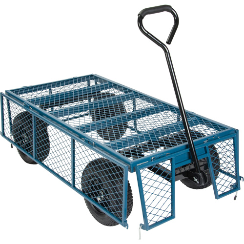 Wagon avec c&ocirc;t&eacute;s rabattables, 24" la x 48" la x Capacit&eacute; 800 lb Consource