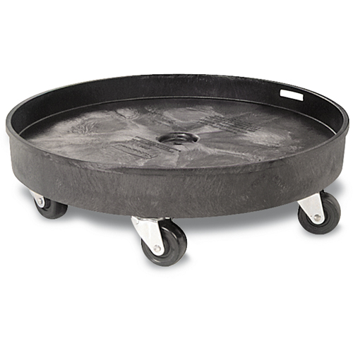 Waste Container Dolly, Polyethylene, Black Consource