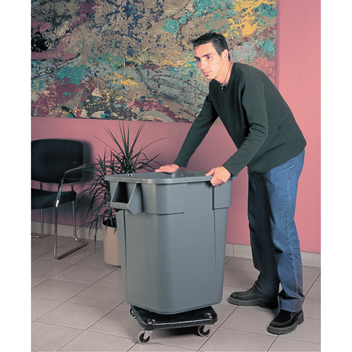 Square BRUTE&reg; Dollies, Polyethylene, Black Consource