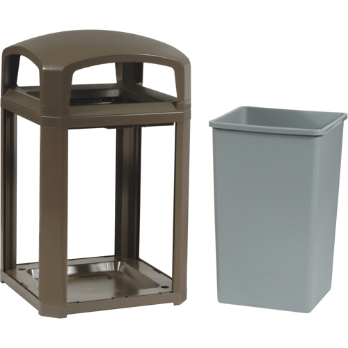 Landmark Series&reg; Classic Container Frame With Rigid Liner, Galvanized Steel, 35 US gal. Consource