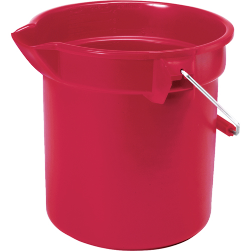 Seau Brute, Capacit&eacute; de 3.5 gal. US (14 pintes), Rouge Consource