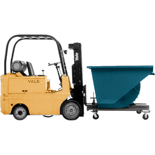 Conteneur autobasculeur, Acier, 1 vg³, Bleu Consource