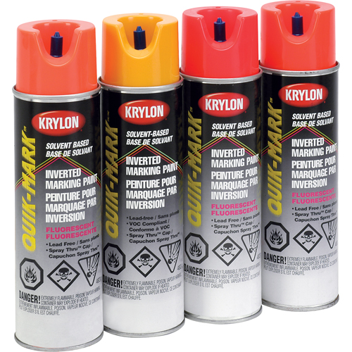 Industrial Quik-Mark Solvent-Based Inverted Marking Paint, 17 oz., Aerosol Can Consource