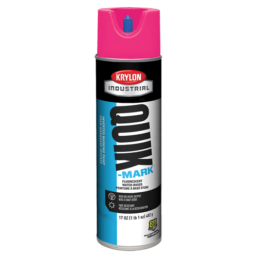 Peinture de marquage industrielle invers&eacute;e &agrave; base d'eau Quik-Mark, 17 oz, Canette a&eacute;rosol Consource