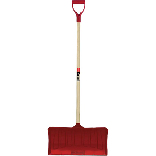 Red Snow Pusher, Polypropylene Blade, D-Grip Handle, 20-3/4" W Consource