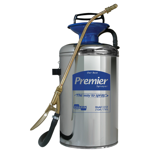 Vaporisateur professionnel s&eacute;rie premi&egrave;re qualit&eacute;, 2 gal. (7,6 L), Acier inoxydable, Lance de 12" Consource