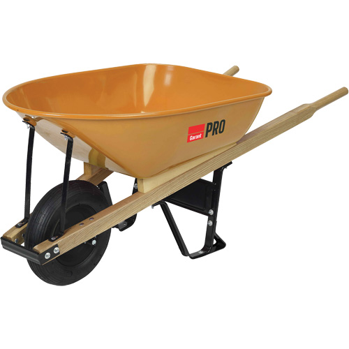Pro Heavy-Duty Wheelbarrow, 6 cu. ft., Steel Tray Consource