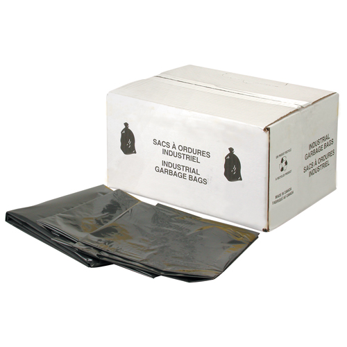 Heavy-Duty Garbage Bags, 4X Strong, 35" W x 50" L, 6 mils, Black Consource