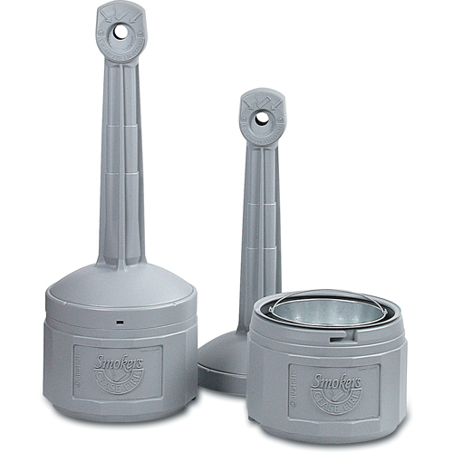 Cendriers Smoker's Cease-Fire, Sur pied, Plastique, Capacit&eacute; 4 gal. US, Hauteur 38-1/2" Consource