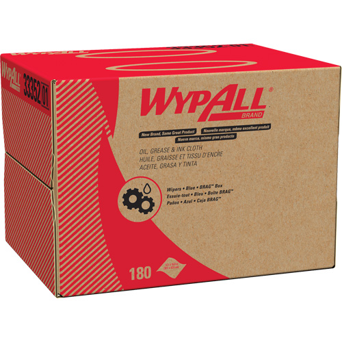 Chiffons WypAll pour l'huile, la graisse et l'encre, Sp&eacute;cialis&eacute;, 16-4/5" lo x 12" la Consource