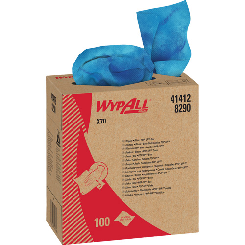 Chiffons industriels de qualit&eacute; sup&eacute;rieure X70 WypAll, Robuste, 16-4/5" lo x 8-1/3" la Consource
