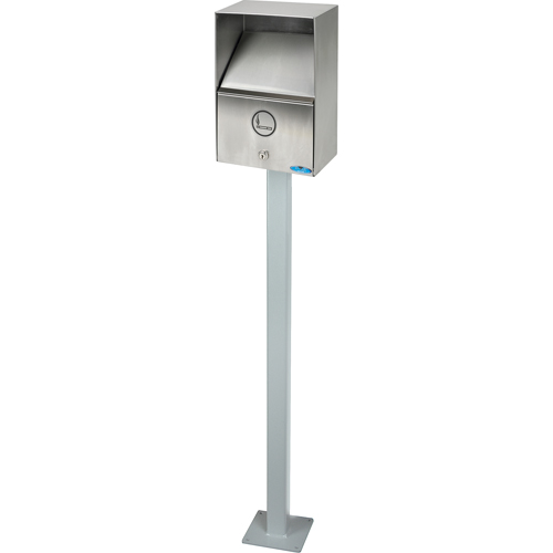 Smoking Receptacles, Wall-Mount, Stainless Steel, 3.3 Litres Capacity, 13-1/2" Height Consource