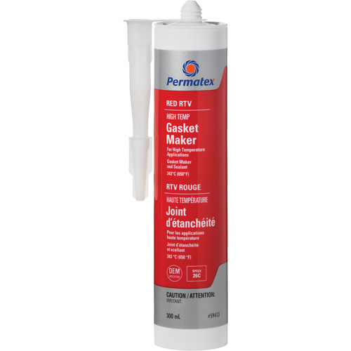 Compos&eacute; &agrave; joints RTV rouge haute temp&eacute;rature, 300 ml, Tube, Rouge Consource