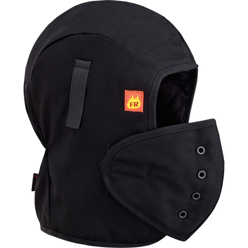 566A Flame Resistant Quilted Hardhat Liner, Black, Cotton Consource