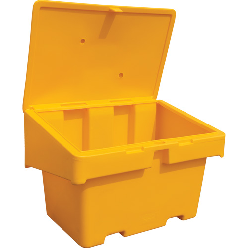 Contenants pour sel & sable SOS, Avec Moraillon, 48" x 33" x 34", 18,5 pi³, Jaune Consource