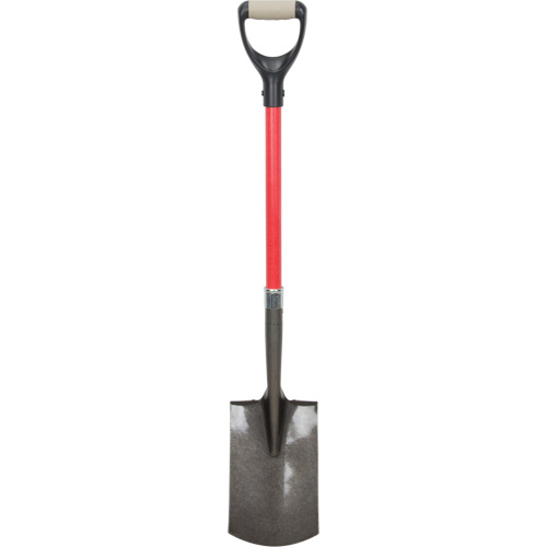 Heavy-Duty Shovels, Fibreglass, Carbon Steel Blade, D-Grip Handle, 30-1/2" Long Consource