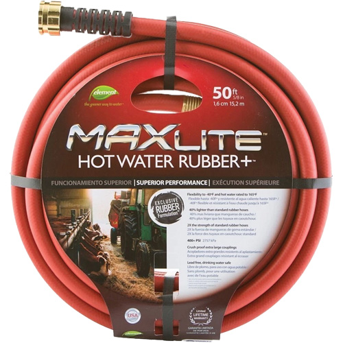 Tuyaux pour eau chaude, Caoutchouc, 5/8" dia. x 50' lo Consource