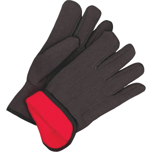 Classic Jersey Gloves, One Size, Black, Red Fleece, Slip-On Consource