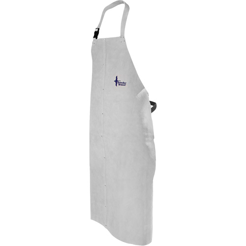 Tablier de soudage en cuir, Salopette, 52" lo, Gris perle Consource